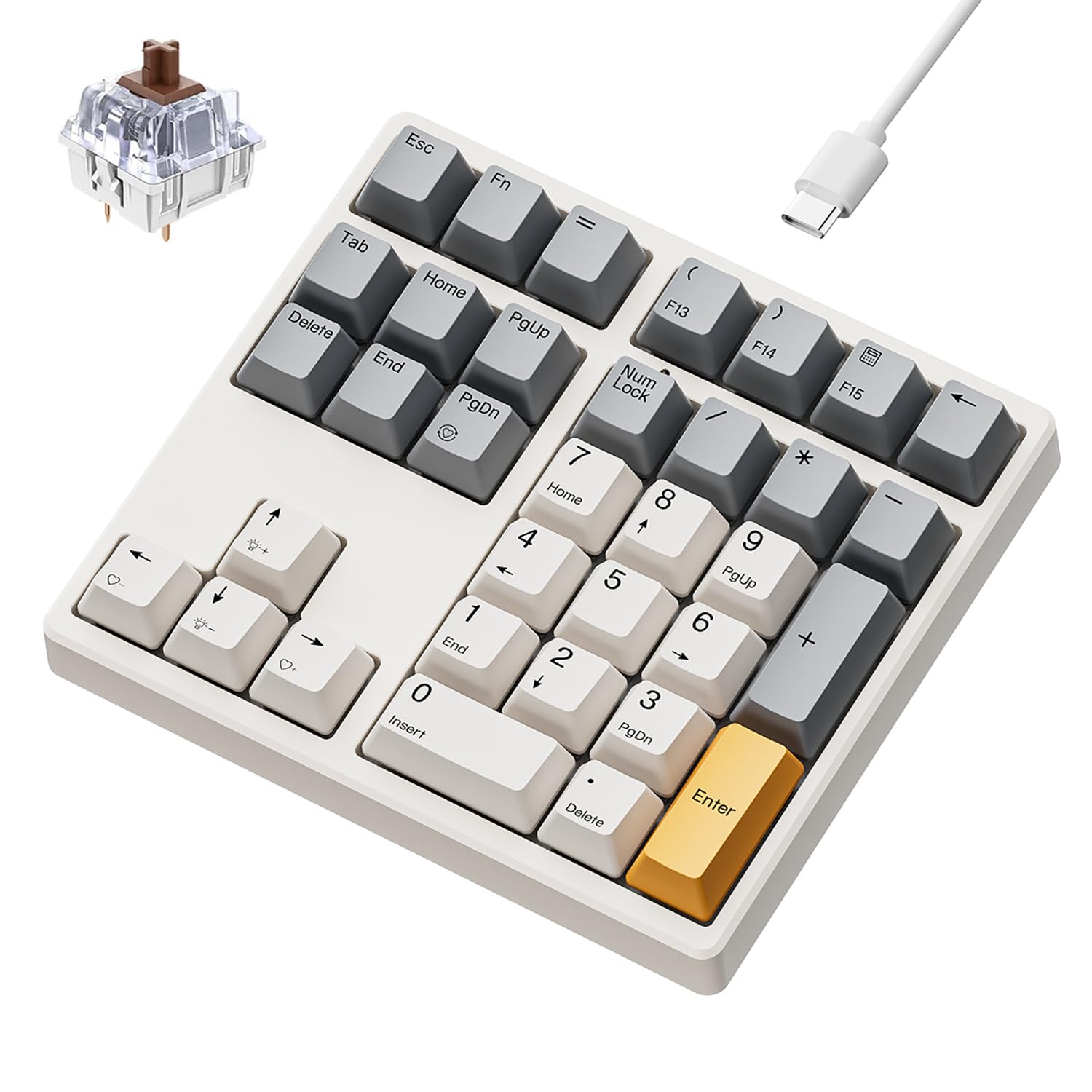 カキノタネ Amazon.com: Kisnt KN34 Wired Mechanical Number Pad- 34 Keys Hot